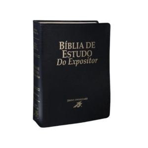 Bíblia de Estudo do Expositor com capa preta e detalhes dourados